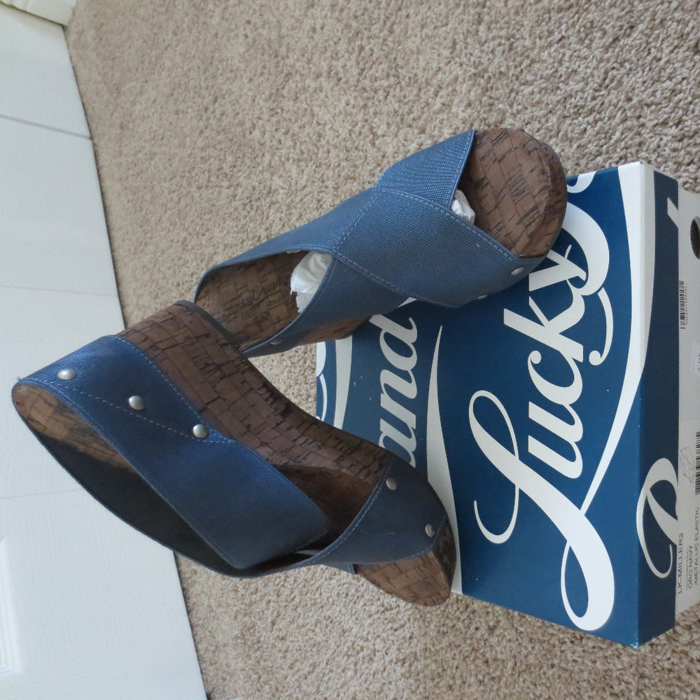 Lucky Brand blue wedge